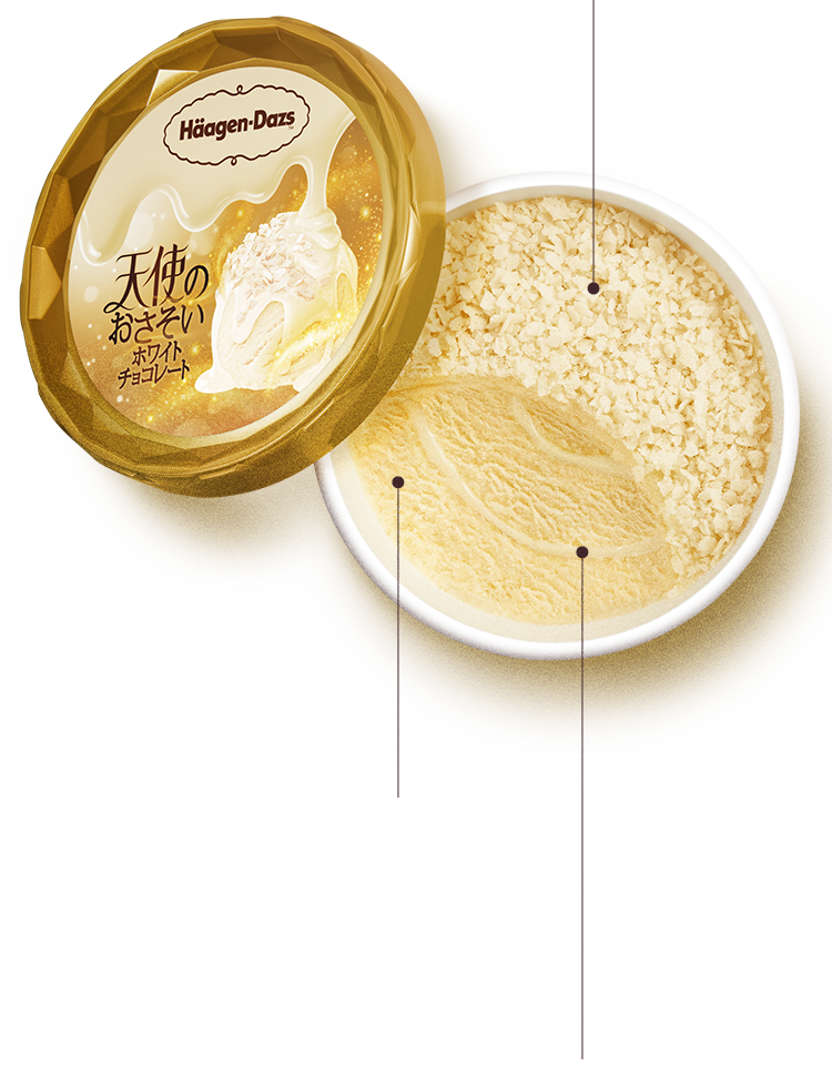 パッケージ：天使のおさそいホワイトチョコレート