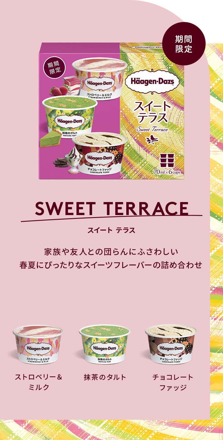 期間限定 SWEET TERRACE スイート テラス 家族や友人との団らんにふさわしい 春夏にぴったりなスイーツフレーバーの詰め合わせ