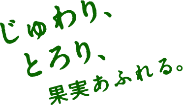 じゅわり、とろり、果実あふれる。
