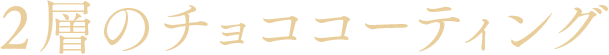 2層のチョコレートコーティング