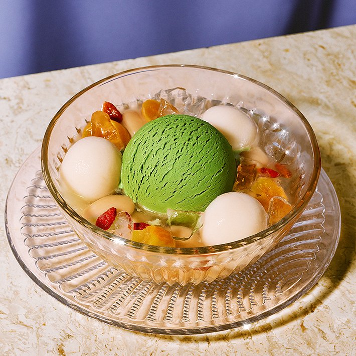 白花豆の冷製お汁粉