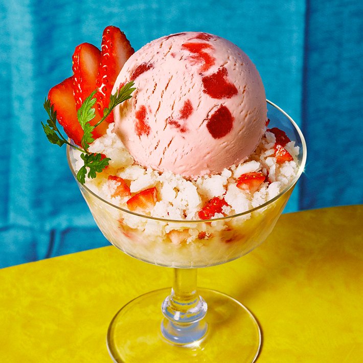 いちごと甘酒のグラニテ